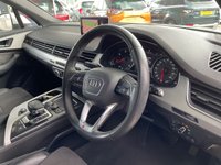USED 2015 65 AUDI Q7 3.0 TDI QUATTRO S LINE 5d 269 BHP +  BLACK LEATHER/ALCANTARA WITH HEATED SEATS + BLUETOOTH + FULL SERVICE HISTORY + SATELLITE  NAVIGATION +