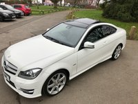 USED 2012 61 MERCEDES-BENZ C CLASS 1.8 C180 BLUEEFFICIENCY AMG SPORT 2d 156 BHP Stunning Low Mileage And Big Specification AMG Petrol Coupe !