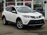 USED 2014 14 TOYOTA RAV4 2.2 D-4D INVINCIBLE 5d 150 BHP Finished in PURE WHITE with Heated Leather trim. This Rav4 is a roomy family car with a spacious and well laid out interior. It also has plenty of high spec and with its adjustable rear seats makes it very versitile. Features include SAT NAV, DAB Radio, B/Tooth, Power rear Boot, Rear View Camera,18" Alloys, Front and rear parking sensors, Tow Bar and more. Dealer serviced at 763 miles, 2029 miles, 6309 miles, 10066 miles, 18544 miles(Toyota Dealer health check) and on arrival at 20790 miles.