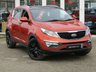 USED 2015 15 KIA SPORTAGE 2.0 CRDI KX-3 5d 134 BHP Finished in TANGO ORANGE METALLIC with Full HEATED LEATHER trim.This Sportage is one of the best SUV's on the market. It offers striking looks and spacious interior. Features include Sat Nav, 19-inch alloys, tinted windows, rain-sensing wipers, LED headlights, keyless start, Heated front and rear seats, 8-inch touchscreen, Cruise control and Parking sensors. Serviced at 17375 miles, 29066 miles, 40493 miles, 50337 miles and on arrival at 67293 miles.
