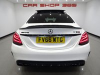 USED 2017 66 MERCEDES-BENZ C-CLASS C63 4.0 V8 BITURBO (510 PS) AMG S (PREMIUM) SpdS MCT ( ULEZ - EURO 6 ) (S/S) 4DR + NAV + PAN ROOF + E/M/HEATED 2 TONE RED / BLACK LEATHER PERFORMANCE SEATS + DESIGNO DIAMOND WHITE PAINTWORK + CARBON INTERIOR + HEAD UP + KEYLESS PANROOF+PERFORMANCE EXHAUST / SEATS+NAV+HEAD UP+CAM