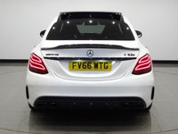 USED 2017 66 MERCEDES-BENZ C-CLASS C63 4.0 V8 BITURBO (510 PS) AMG S (PREMIUM) SpdS MCT ( ULEZ - EURO 6 ) (S/S) 4DR + NAV + PAN ROOF + E/M/HEATED 2 TONE RED / BLACK LEATHER PERFORMANCE SEATS + DESIGNO DIAMOND WHITE PAINTWORK + CARBON INTERIOR + HEAD UP + KEYLESS PANROOF+PERFORMANCE EXHAUST / SEATS+NAV+HEAD UP+CAM