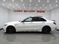 USED 2017 66 MERCEDES-BENZ C-CLASS C63 4.0 V8 BITURBO (510 PS) AMG S (PREMIUM) SpdS MCT ( ULEZ - EURO 6 ) (S/S) 4DR + NAV + PAN ROOF + E/M/HEATED 2 TONE RED / BLACK LEATHER PERFORMANCE SEATS + DESIGNO DIAMOND WHITE PAINTWORK + CARBON INTERIOR + HEAD UP + KEYLESS PANROOF+PERFORMANCE EXHAUST / SEATS+NAV+HEAD UP+CAM