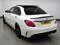 USED 2017 66 MERCEDES-BENZ C-CLASS C63 4.0 V8 BITURBO (510 PS) AMG S (PREMIUM) SpdS MCT ( ULEZ - EURO 6 ) (S/S) 4DR + NAV + PAN ROOF + E/M/HEATED 2 TONE RED / BLACK LEATHER PERFORMANCE SEATS + DESIGNO DIAMOND WHITE PAINTWORK + CARBON INTERIOR + HEAD UP + KEYLESS PANROOF+PERFORMANCE EXHAUST / SEATS+NAV+HEAD UP+CAM