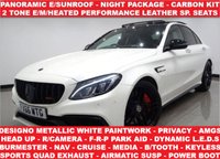 USED 2017 66 MERCEDES-BENZ C-CLASS C63 4.0 V8 BITURBO (510 PS) AMG S (PREMIUM) SpdS MCT ( ULEZ - EURO 6 ) (S/S) 4DR + NAV + PAN ROOF + E/M/HEATED 2 TONE RED / BLACK LEATHER PERFORMANCE SEATS + DESIGNO DIAMOND WHITE PAINTWORK + CARBON INTERIOR + HEAD UP + KEYLESS PANROOF+PERFORMANCE EXHAUST / SEATS+NAV+HEAD UP+CAM