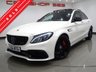 USED 2017 66 MERCEDES-BENZ C-CLASS C63 4.0 V8 BITURBO (510 PS) AMG S (PREMIUM) SpdS MCT ( ULEZ - EURO 6 ) (S/S) 4DR + NAV + PAN ROOF + E/M/HEATED 2 TONE RED / BLACK LEATHER PERFORMANCE SEATS + DESIGNO DIAMOND WHITE PAINTWORK + CARBON INTERIOR + HEAD UP + KEYLESS PANROOF+PERFORMANCE EXHAUST / SEATS+NAV+HEAD UP+CAM