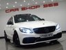 USED 2017 66 MERCEDES-BENZ C-CLASS C63 4.0 V8 BITURBO (510 PS) AMG S (PREMIUM) SpdS MCT ( ULEZ - EURO 6 ) (S/S) 4DR + NAV + PAN ROOF + E/M/HEATED 2 TONE RED / BLACK LEATHER PERFORMANCE SEATS + DESIGNO DIAMOND WHITE PAINTWORK + CARBON INTERIOR + HEAD UP + KEYLESS PANROOF+PERFORMANCE EXHAUST / SEATS+NAV+HEAD UP+CAM