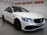 USED 2017 66 MERCEDES-BENZ C-CLASS C63 4.0 V8 BITURBO (510 PS) AMG S (PREMIUM) SpdS MCT ( ULEZ - EURO 6 ) (S/S) 4DR + NAV + PAN ROOF + E/M/HEATED 2 TONE RED / BLACK LEATHER PERFORMANCE SEATS + DESIGNO DIAMOND WHITE PAINTWORK + CARBON INTERIOR + HEAD UP + KEYLESS PANROOF+PERFORMANCE EXHAUST / SEATS+NAV+HEAD UP+CAM