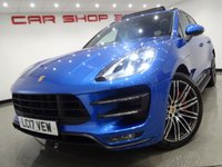 USED 2017 17 PORSCHE MACAN 3.6T (440 PS) TURBO PERFORMANCE PDK 4WD ( EURO 6 ) (S/S) 5DR + �&pound;24K EXTRAS + NAV + PAN ROOF + BURMESTER + E/M/HEATED 18 WAY ADAPTIVE LEATHERS + BLINDS + CARBON + CRUISE + M/MEDIA + PDLS PLUS LIGHTS + R/CAMERA + F-R PARK + PRIVACY + SPORTS EXHAUST + AIR SUSPENSION + 21 S + E/BOOT PANROOF+21 S+PDLS PLUS+R/CAM+LEATHER+CARBON+BURMESTER