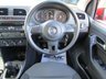 USED 2014 63 VOLKSWAGEN POLO 1.4 MATCH EDITION 5d 83 BHP Finished in FLASH RED with contrasting Grey cloth seats. This Polo is still one of the best small cars you can buy. It is comfortable and has a spacious, plush interior. The 1.4 engine makes it nippy and a fun car to drive. Ideal 1st car or small family car. Features include, Cruise control, DAB Radio, A/C, Alloys, 2 keys and much more. Serviced at 49478 miles, 57631 miles and at 69208 miles
