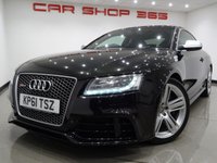 USED 2012 61 AUDI RS5 4.2 V8 FSI (444 BHP) RS5 S TRONIC QUATTRO 2DR + NAV + E/MEMORY/HEATED LEATHERS + CARBON INLAYS + DRIVE SELECT + CRUISE + MULTIMEDIA + R/CAMERA + F-R PARK ASSIST + XENON / LED + PRIVACY + 19