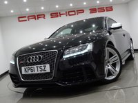 USED 2012 61 AUDI RS5 4.2 V8 FSI (444 BHP) RS5 S TRONIC QUATTRO 2DR + NAV + E/MEMORY/HEATED LEATHERS + CARBON INLAYS + DRIVE SELECT + CRUISE + MULTIMEDIA + R/CAMERA + F-R PARK ASSIST + XENON / LED + PRIVACY + 19