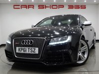 USED 2012 61 AUDI RS5 4.2 V8 FSI (444 BHP) RS5 S TRONIC QUATTRO 2DR + NAV + E/MEMORY/HEATED LEATHERS + CARBON INLAYS + DRIVE SELECT + CRUISE + MULTIMEDIA + R/CAMERA + F-R PARK ASSIST + XENON / LED + PRIVACY + 19
