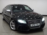 USED 2012 61 AUDI RS5 4.2 V8 FSI (444 BHP) RS5 S TRONIC QUATTRO 2DR + NAV + E/MEMORY/HEATED LEATHERS + CARBON INLAYS + DRIVE SELECT + CRUISE + MULTIMEDIA + R/CAMERA + F-R PARK ASSIST + XENON / LED + PRIVACY + 19