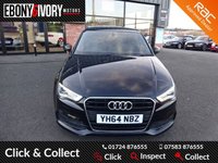 USED 2014 64 AUDI A3 1.6 TDI S LINE 4d 109 BHP FULLY SERVICED+1 YEAR MOT+BREAKDOWN COVER