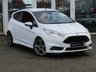 USED 2017 66 FORD FIESTA 1.6 ST-3 3d 180 BHP Finished in FROZEN WHITE with contrasting SPORTS Part Leather interior trim. It is impossible to ignore that this is one seriously fun car. If you are after some old-school hot hatch fun, the ST is hard to beat. Punching out 180 BHP. Features include Ghost Alarm, Climate Control, Cruise, Heated Seats, DAB, B/Tooth, LED day Lights, 2 Keys and much more. This Fiesta is a small car that you can really enjoy driving. Dealer serviced at 16998 miles and at 35380 miles.