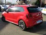 USED 2017 17 VOLKSWAGEN POLO 1.8 GTI 3d 189 BHP Finished in FLASH RED with contrasting RETRO CHECKED SPORTS trim. This Polo is quick and great fun to drive. The Polo is one of the best selling and popular small cars around. It is very comfortable and practical, with a distinct upmarket feel to it. Features include SAT NAV, PARKING SENSORS, Cruise control, 17" Alloys, DAB, 2 Keys, B/Tooth, Daytime Run Lights and much more. Dealer Serviced at 9013 miles, 21948 miles, 33916 miles and on arrival at 51615 miles. 12 Months MOT.