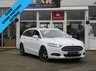 USED 2017 17 FORD MONDEO 2.0 TITANIUM TDCI 5d 148 BHP Finished in FROZEN WHITE with contrasting FULL EBONY LEATHER HEATED Trim. This popular New Shape spacious family estate comes with improved quality and efficiency. Great to drive and economical to run. Features include 19" Alloys, SAT NAV, Full Heated Leather, Parking Sensors, DAB Radio, Auto Parking, Heated Front Screen, Cruise and much more. Dealer serviced at 10612 miles, 27687 miles, 33318 miles and on arrival at 51639 miles.