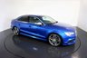 USED 2015 65 AUDI S3 2.0 S3 QUATTRO NAV 4d AUTO-2 OWNER CAR-FRONT AND REAR PARKING SENSORS-CRUISE CONTROL-BLUETOOTH-COMFORT PACKAGE-PRIVACY GLASS-DAB RADIO-XENON PLUS HEADLIGHTS-MATT BRUSHED ALUMINIUM INLAYS-HEATED BLACK NAPPA LEATHER WITH SILVER CONTRAST STITCHING-19