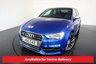 USED 2015 65 AUDI S3 2.0 S3 QUATTRO NAV 4d AUTO-2 OWNER CAR-FRONT AND REAR PARKING SENSORS-CRUISE CONTROL-BLUETOOTH-COMFORT PACKAGE-PRIVACY GLASS-DAB RADIO-XENON PLUS HEADLIGHTS-MATT BRUSHED ALUMINIUM INLAYS-HEATED BLACK NAPPA LEATHER WITH SILVER CONTRAST STITCHING-19
