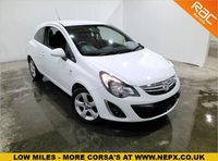 USED 2013 13 VAUXHALL CORSA 1.2 SXI 3d 83 BHP VERY LOW MILES - FULL MOT - RAC WARRANTY - MORE IN STOCK
