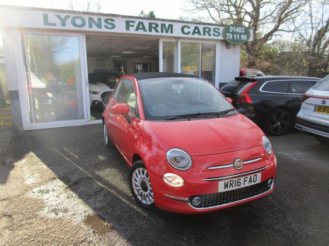 2016 16 Fiat 500c 1.2 CONVERTIBLE LOUNGE 3d 69 BHP NEW SHAPE