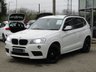 USED 2012 12 BMW X3 xDrive20d M Sport 5dr Step Auto [Prof Media] Finished in ALPINE WHITE with contrasting BLACK HEATED LEATHER. This BMW X3 is a comfortable and roomy family car that is easy to drive and comfortable. In short this is a sporty, spacious, and luxurious SUV. Features include Sat Nav, Pasrk Sensors, 19" Alloys, B/tooth, Heated Leather, Front Fogs and much more. Dealer serviced at 16327 miles and then at 23492 miles, 28593 miles, 44716 miles, 60208 miles, 66901 miles and at 73504 miles.