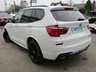 USED 2012 12 BMW X3 xDrive20d M Sport 5dr Step Auto [Prof Media] Finished in ALPINE WHITE with contrasting BLACK HEATED LEATHER. This BMW X3 is a comfortable and roomy family car that is easy to drive and comfortable. In short this is a sporty, spacious, and luxurious SUV. Features include Sat Nav, Pasrk Sensors, 19" Alloys, B/tooth, Heated Leather, Front Fogs and much more. Dealer serviced at 16327 miles and then at 23492 miles, 28593 miles, 44716 miles, 60208 miles, 66901 miles and at 73504 miles.