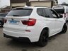 USED 2012 12 BMW X3 xDrive20d M Sport 5dr Step Auto [Prof Media] Finished in ALPINE WHITE with contrasting BLACK HEATED LEATHER. This BMW X3 is a comfortable and roomy family car that is easy to drive and comfortable. In short this is a sporty, spacious, and luxurious SUV. Features include Sat Nav, Pasrk Sensors, 19" Alloys, B/tooth, Heated Leather, Front Fogs and much more. Dealer serviced at 16327 miles and then at 23492 miles, 28593 miles, 44716 miles, 60208 miles, 66901 miles and at 73504 miles.