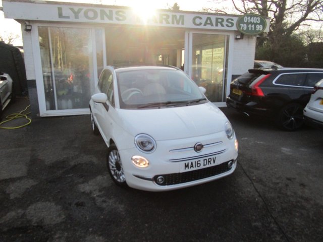 2016 16 Fiat 500 0.9 TWINAIR LOUNGE 3d 105 BHP NEW SHAPE