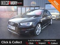 USED 2015 15 AUDI A3 2.0 TDI S LINE 5d 148 BHP FANTASTIC EXAMPLE+FULLY SERVICED+1 YEAR MOT+BREAKDOWN COVER