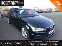 USED 2015 15 AUDI A3 2.0 TDI S LINE 5d 148 BHP FANTASTIC EXAMPLE+FULLY SERVICED+1 YEAR MOT+BREAKDOWN COVER
