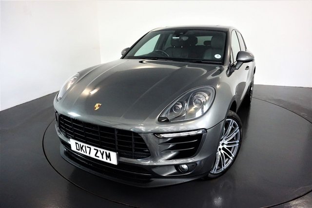 2017 17 Porsche Macan 3.0 D S PDK 5d AUTO-2 OWNER CAR-AGATE GREY METALLIC-BLACK AND GARNET RED TWO TONE LEATHER PACKAGE WITH PARTIAL LEATHER SEATS-BI-XENON HEADLIGHTS IN BLACK-DYNAMIC LIGHT SYSTEM-TINTED LED TAILIGHTS WITH ADAPTIVE BRAKE LIGHTS-FRONT AND REAR PARKING SENSORS WITH REVERSE CAMERA-PANORAMIC ROOF SYSTEM-PRIVACY GLASS-MONOCHROME BLACK EXTERIOR-21