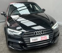 USED 2018 68 AUDI A3 1.0 SPORTBACK TFSI BLACK EDITION 5d 114 BHP RARE AUTO BLACK EDITION + FUL NAV & APPLE PLAY