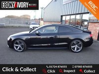 USED 2012 62 AUDI A5 2.0 TDI BLACK EDITION 2d 177 BHP FULLY SERVICED+1 YEAR MOT+BREAKDOWN COVER