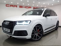 USED 2018 68 AUDI SQ7 4.0 V8 TDI (435 PS) VORSPRUNG TIPTRONIC QUATTRO 5DR + NAV + PANORAMIC ROOF + BOSE + HEAD UP + SOFT CLOSE DOORS + PRIVACY + 360 CAMERA + MATRIX L.E.D.S + MULTIMEDIA + E/BOOT + STEPS + BLACK PACK + 22 S 7SEATS+PANROOF+SOFT CL+LEATHER+HUD+BOSE+360 CAM+NAV