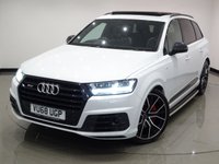 USED 2018 68 AUDI SQ7 4.0 V8 TDI (435 PS) VORSPRUNG TIPTRONIC QUATTRO 5DR + NAV + PANORAMIC ROOF + BOSE + HEAD UP + SOFT CLOSE DOORS + PRIVACY + 360 CAMERA + MATRIX L.E.D.S + MULTIMEDIA + E/BOOT + STEPS + BLACK PACK + 22 S 7SEATS+PANROOF+SOFT CL+LEATHER+HUD+BOSE+360 CAM+NAV