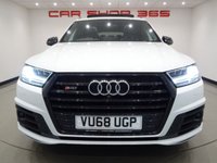USED 2018 68 AUDI SQ7 4.0 V8 TDI (435 PS) VORSPRUNG TIPTRONIC QUATTRO 5DR + NAV + PANORAMIC ROOF + BOSE + HEAD UP + SOFT CLOSE DOORS + PRIVACY + 360 CAMERA + MATRIX L.E.D.S + MULTIMEDIA + E/BOOT + STEPS + BLACK PACK + 22 S 7SEATS+PANROOF+SOFT CL+LEATHER+HUD+BOSE+360 CAM+NAV