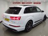USED 2018 68 AUDI SQ7 4.0 V8 TDI (435 PS) VORSPRUNG TIPTRONIC QUATTRO 5DR + NAV + PANORAMIC ROOF + BOSE + HEAD UP + SOFT CLOSE DOORS + PRIVACY + 360 CAMERA + MATRIX L.E.D.S + MULTIMEDIA + E/BOOT + STEPS + BLACK PACK + 22 S 7SEATS+PANROOF+SOFT CL+LEATHER+HUD+BOSE+360 CAM+NAV