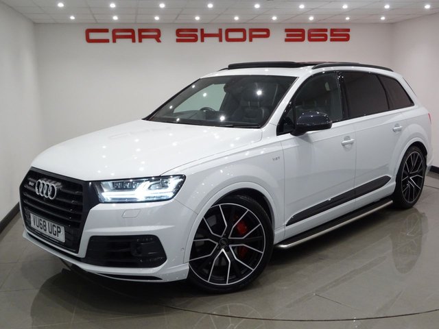 2018 68 Audi Sq7 4.0 V8 TDI (435 PS) VORSPRUNG TIPTRONIC QUATTRO 5DR + NAV + PANORAMIC ROOF + BOSE + HEAD UP + SOFT CLOSE DOORS + PRIVACY + 360 CAMERA + MATRIX L.E.D.S + MULTIMEDIA + E/BOOT + STEPS + BLACK PACK + 22 S