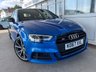 USED 2018 67 AUDI A3 2.0 S3 SPORTBACK TFSI QUATTRO BLACK EDITION 5d AUTO 306 BHP 1 OWNER + APPLE PLAY + B&O SYSTEM