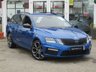 USED 2018 67 SKODA OCTAVIA 2.0 VRS TDI DSG 5d 181 BHP Finished in RACE BLUE METALLIC with contrasting BLACK SPORTS EMBOSSED SEATS. This is one the most spacious and best value cars in its class. Economical 55.4 average MPG with 181 BHP giving it that extra punch. Features include SAT NAV, 1 OWNER, REAR VIEW CAMERA, DAB RADIO, 18" Alloys, Heated Seats, LED run lights, B/Tooth, Cruise and much more. Dealer serviced at 18065 miles, 34847 miles and at 65847 miles.