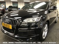 USED 2013 63 AUDI Q7 FACELIFT AUDI Q7 3.0 TDI (245PS) TIPTRONIC AUTO QUATTRO 4WD S LINE 7 SEATER UK DELIVERY FLAT FEE &pound;100*VIDEO AVAILABLE*FINANCE ARRANGED*PART EX*HPI CLEAR