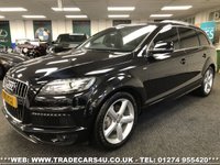 USED 2013 63 AUDI Q7 FACELIFT AUDI Q7 3.0 TDI (245PS) TIPTRONIC AUTO QUATTRO 4WD S LINE 7 SEATER UK DELIVERY FLAT FEE &pound;100*VIDEO AVAILABLE*FINANCE ARRANGED*PART EX*HPI CLEAR