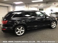 USED 2013 63 AUDI Q7 FACELIFT AUDI Q7 3.0 TDI (245PS) TIPTRONIC AUTO QUATTRO 4WD S LINE 7 SEATER UK DELIVERY FLAT FEE &pound;100*VIDEO AVAILABLE*FINANCE ARRANGED*PART EX*HPI CLEAR