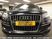 USED 2013 63 AUDI Q7 FACELIFT AUDI Q7 3.0 TDI (245PS) TIPTRONIC AUTO QUATTRO 4WD S LINE 7 SEATER UK DELIVERY FLAT FEE &pound;100*VIDEO AVAILABLE*FINANCE ARRANGED*PART EX*HPI CLEAR