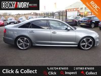 USED 2014 14 AUDI A6 2.0 TDI BLACK EDITION 4d 175 BHP FULL AUDI SERVICE HISTORY + 1 YEAR MOT AND BREAKDOWN COVER+LEATHER INTERIOR