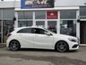 USED 2017 17 MERCEDES-BENZ A-CLASS 1.5 A 180 D AMG LINE PREMIUM 5d 107 BHP Finished in CIRRUS WHITE with contrasting HEATED LEATHER ALCANTARA trim. This A class certainly looks smart, with its slim lights and smooth body panels. There's plenty of room in the front and the back which will suit the average family. Features include, Sat Nav, Front and Rear Park Sensors, Heated Leather Alcantara trim, B/Tooth, Rear View Camera, 17" alloys and much more. Dealer Serviced at 17420 miles, 31490 miles, 48879 miles, 60722 miles and at 73105 miles on 11/2/2022.