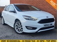 USED 2015 65 FORD FOCUS 1.5 ZETEC S TDCI 5d SAT NAV &pound;0 ROAD TAX - VERY ECONOMICAL