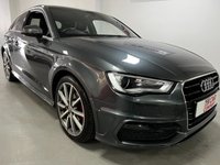 USED 2015 15 AUDI A3 2.0 TDI S LINE 3d 148 BHP * PRIVACY * CRUISE * CLIMATE * NAV * 18 INCH ALLOYS *